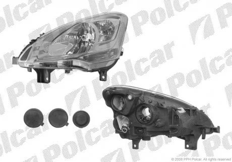 Передняя фара C BERLINGO 08-12 RH TYC Polcar 235210-E