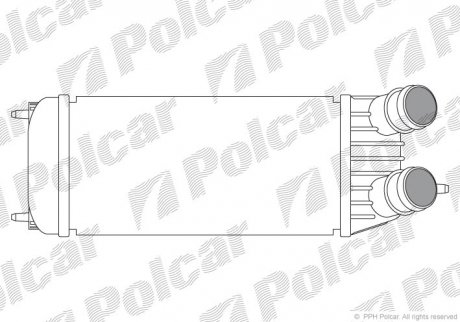 Радіатор повітря (інтеркулер) Polcar 2397J8-1 (фото 1)