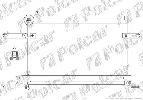 Радіатор кондиціонера Polcar 2705K8C2S