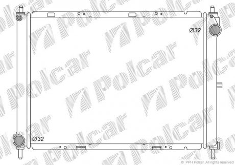 Радіатор охолодження Polcar 2707085K (фото 1)