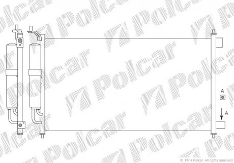 Радіатор кондиціонера Polcar 2707K81K