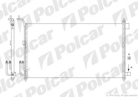Радіатор кондиціонера Polcar 2707K8C1S