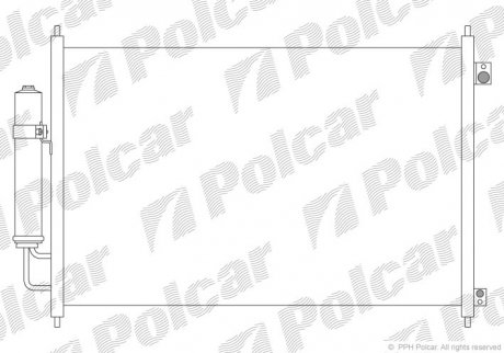 Радіатор кондиціонера Polcar 2747K81K