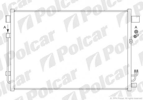 Радіатор кондиціонера Polcar 2749K81K (фото 1)