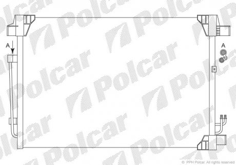 Радиатор кондиционера Polcar 2749K8C1 (фото 1)