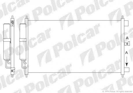 Радіатор кондиціонера Polcar 2787K81K