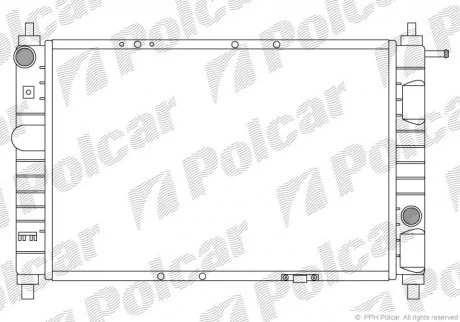 Радіатор охолодження MATIZ (M100, M150), Polcar 290208-A