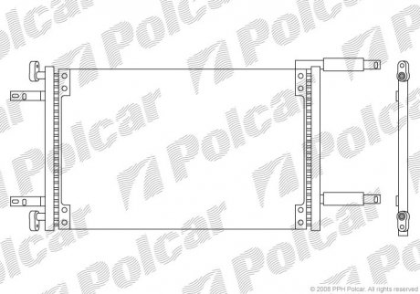 Радіатор кондиціонера Polcar 3040K82X (фото 1)