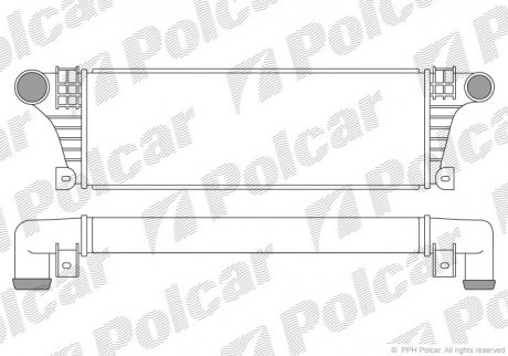 Радіатор повітря (Інтеркулер) Polcar 3050J8-1 (фото 1)