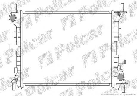 Радіатор Ford Focus 1.4/1.6 98> (AC-) Polcar 320108-1 (фото 1)