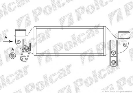 Радіатор повітря (Інтеркулер) Polcar 3201J8-1 (фото 1)