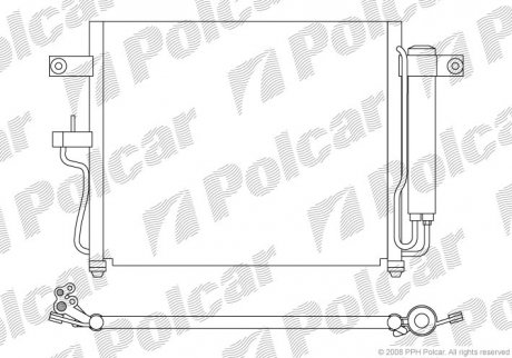 Радіатор кондиціонера Polcar 4007K8C2 (фото 1)