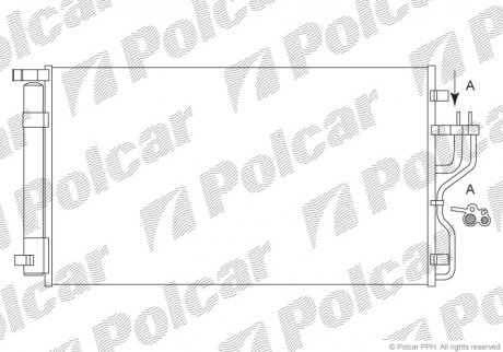 Радіатор кондиціонера Polcar 4048K81X