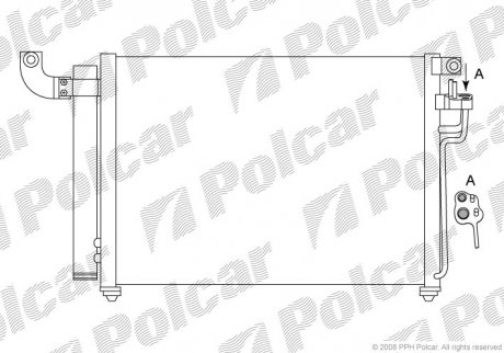 Радіатор кондиціонера Polcar 4117K82X