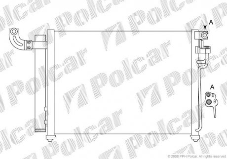 Радиатор кондиционера Polcar 4117K8C2