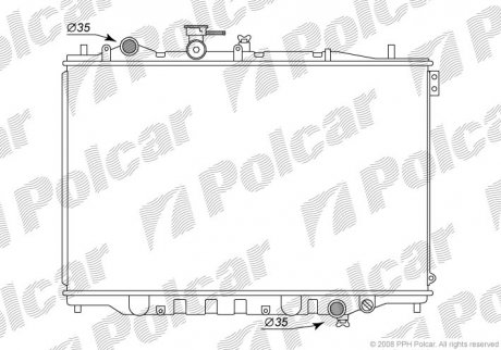 Радіатор охолодження Polcar 451508-3 (фото 1)