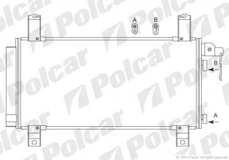 Радіатор кондиціонера Polcar 4519K81K (фото 1)