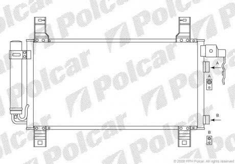 Радіатор кондиціонера Polcar 4519K8C1