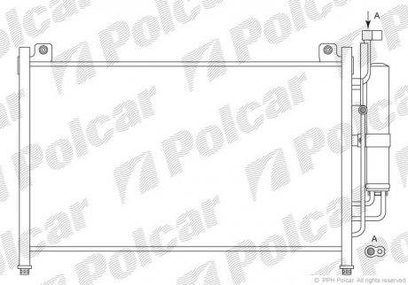 Радіатор кондиціонера Polcar 4533K82K