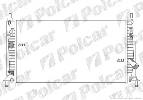 Радіатор охолодження Polcar 454208-1 (фото 1)