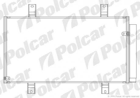 Радіатор кондиціонера Polcar 4548K81K (фото 1)