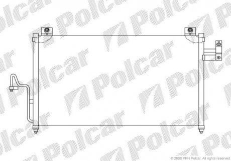 Радіатор кондиціонера Polcar 4555K8C2 (фото 1)