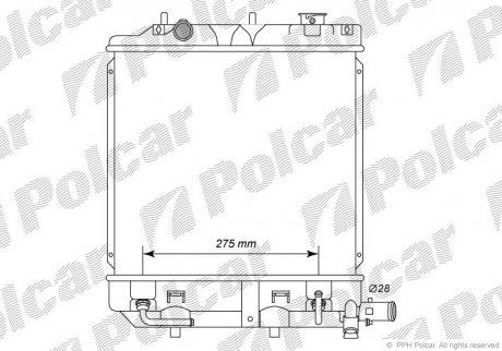 Радіатор охолодження Polcar 4571082K (фото 1)