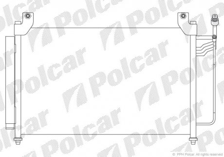 Радіатор кондиціонера Polcar 4580K81K (фото 1)