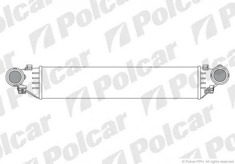Радіатор повітря (Інтеркулер) Polcar 5003J8-1 (фото 1)