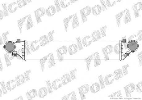 Радіатор повітря (інтеркулер) Polcar 5003J8-2 (фото 1)