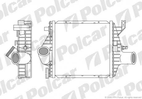 Радіатор повітря (Інтеркулер) Polcar 5012J82X (фото 1)