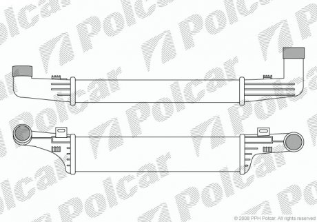 Радіатор повітря (Інтеркулер) Polcar 5015J8-4