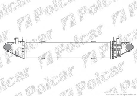 Радіатор повітря (Інтеркулер) Polcar 5070J8-2