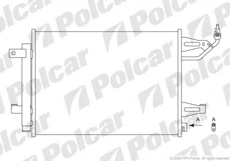 Радіатор кондиціонера Polcar 5095K82X (фото 1)