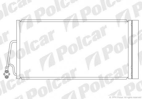 Радіатор кондиціонера Polcar 5102K8C1S (фото 1)