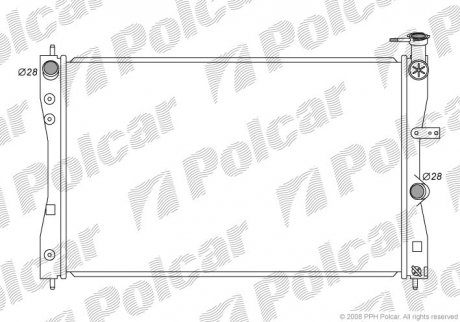 Радіатор охолодження Polcar 5241081K