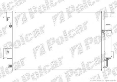 Радіатор кондиціонера Polcar 5266K81K (фото 1)