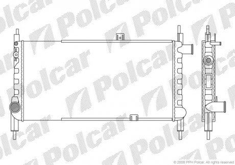 Радіатор двигуна Polcar 550508-1 (фото 1)