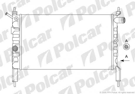Радіатор охолодження Polcar 550708A1 (фото 1)