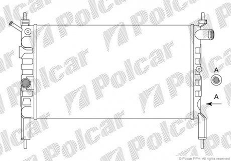 Радіатор охолодження Polcar 550708B1