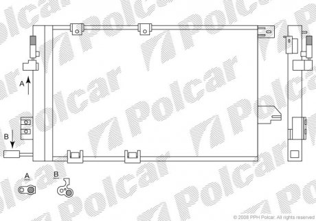 Радіатори кондиціонера Polcar 5508K8C1S (фото 1)