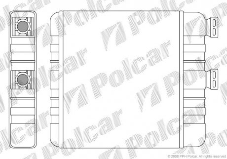 Радіатор пічки Polcar 5508N8-1
