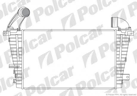 Радіатор повітря (Інтеркулер) Polcar 5509J85 (фото 1)