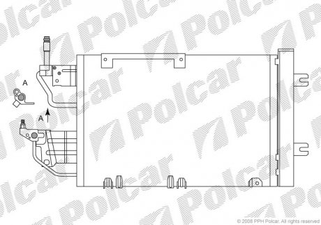 Радіатор кондиціонера Polcar 5509K8C5 (фото 1)