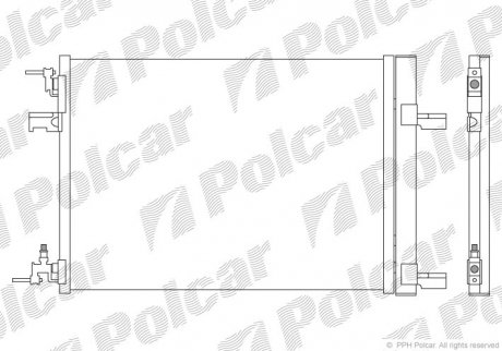 Радиатор кондиционера Polcar 5511K8C1S