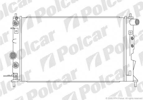 Радіатор охолодження Polcar 551608-3 (фото 1)