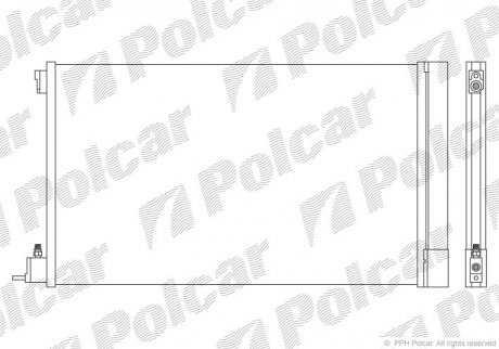 Радіатор кондиціонера Polcar 5520K8C1 (фото 1)
