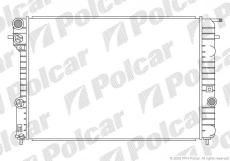 Радіатор охолодження Opel OmegaB 2.0-3.0 03.94-07.03 Polcar 552708-1 (фото 1)