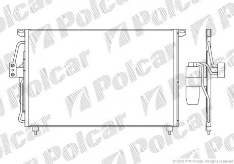Радіатор кондиціонера Polcar 5527K8C1