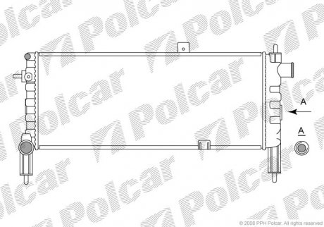 Радіатор охолодження Polcar 555108-3 (фото 1)